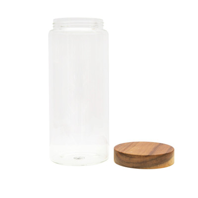 Glass Jar 2L with Acacia Wood Lid - Round