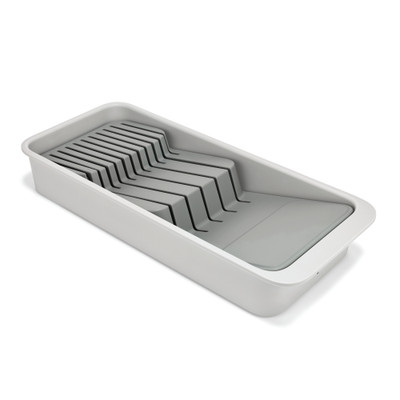 Joseph Joseph DrawerStore 2-Tier Compact Knife Drawer Organiser - Stone