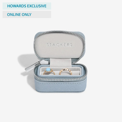Stackers Petite Travel Jewellery Ring Box - Dusky Blue