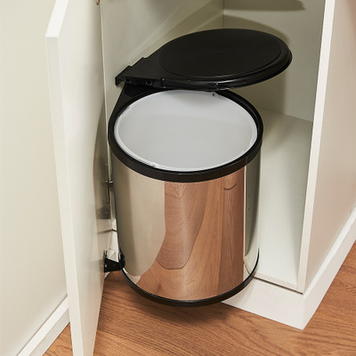 Howards 14L In Cupboard Swing Out Bin - Stainless Steel