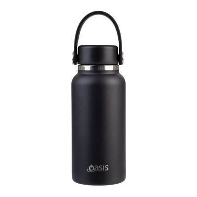 Oasis Mini Insulated Stainless Steel Drink Bottle 300ml - Black