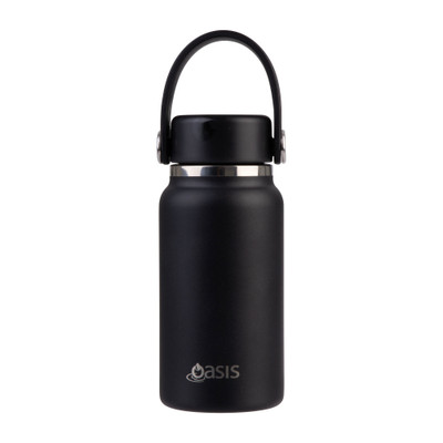 Oasis Mini Insulated Stainless Steel Drink Bottle 200ml - Black