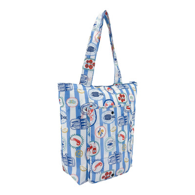 Sachi Insulated Folding Market Shopping Tote Bag - Santorini