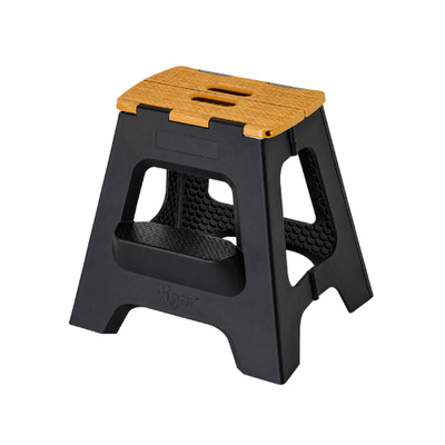 Vigar Compact 2 Step Folding Step Stool - Black