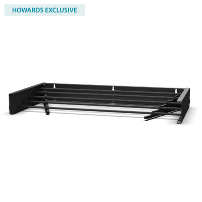 Howards Wall Mounted Retractable Clothes Airer 80cm - Black