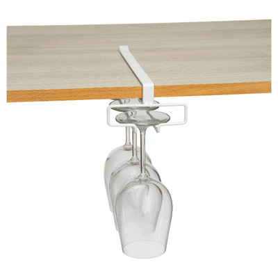 Howards Oskari Under Shelf Wine Glass Holder - White