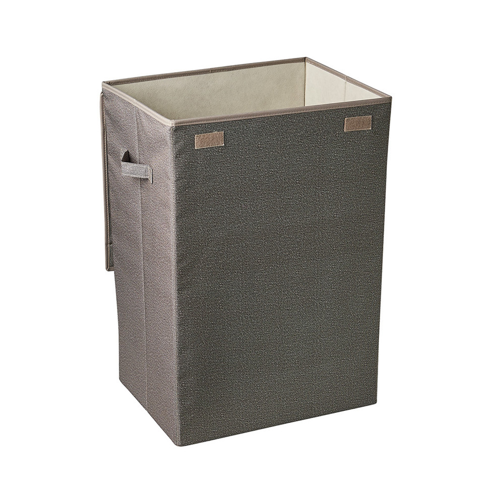 Howards Textured Fabric Laundry Hamper Taupe Howards Storage World