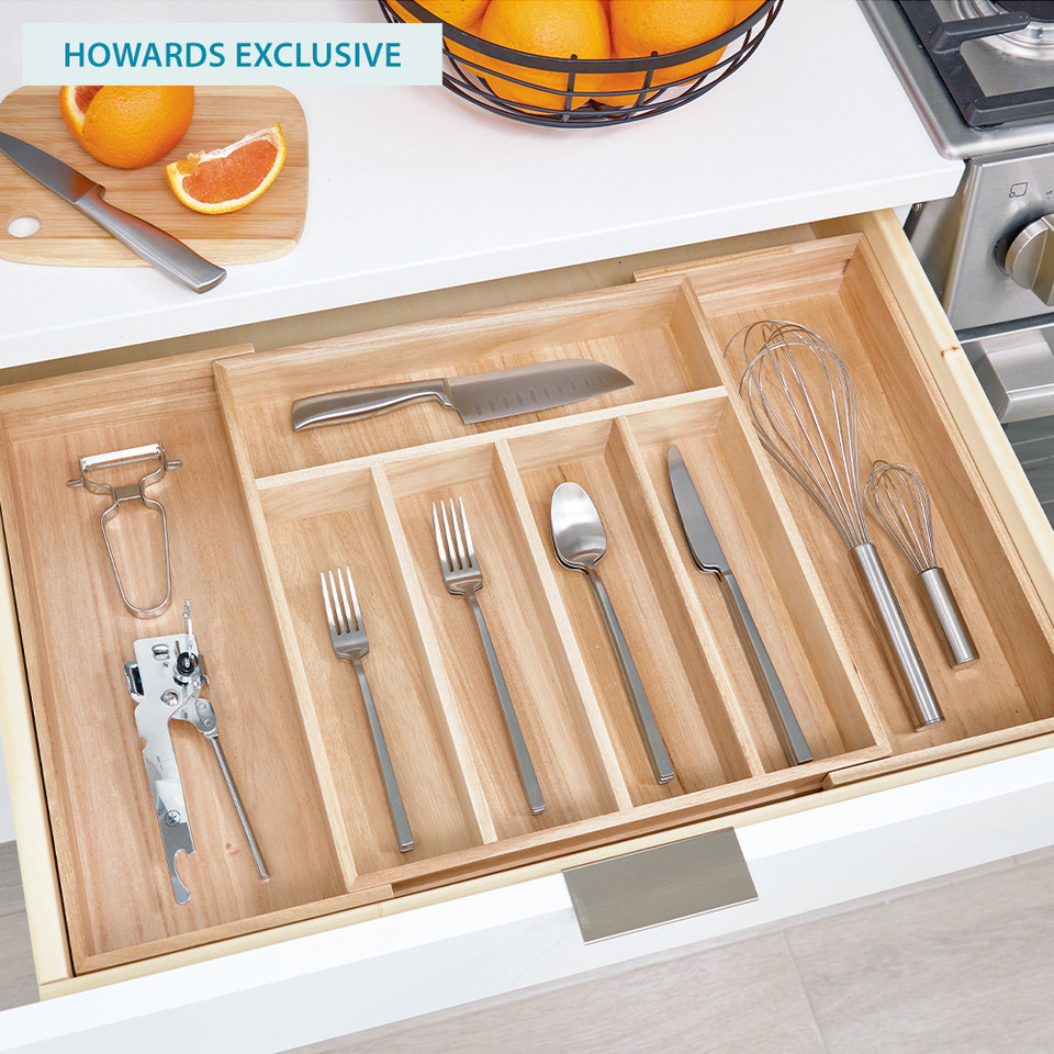 Joseph Joseph DrawerStore Bamboo Utensil & Cutlery Tray Howards