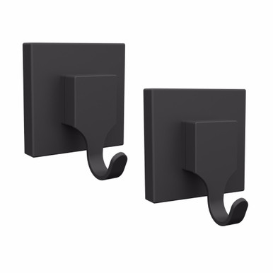 EvoVac Suction Bathroom Hooks Pack Black Howards Storage World