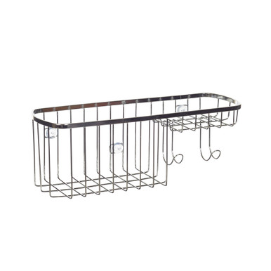 iDesign Stainless Steel Suction Combo Basket | Howards Storage World