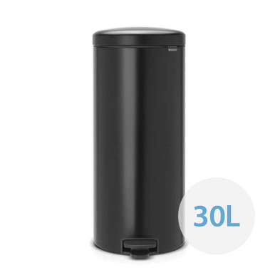 Brabantia NewIcon Pedal Bin 30L - Matte Black | Howards Storage World