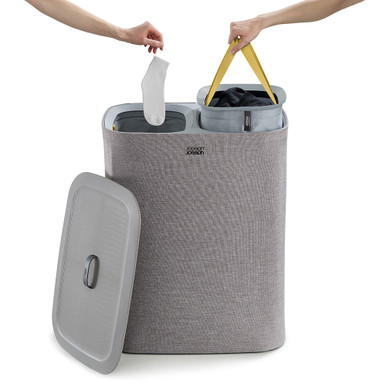 Joseph Joseph Tota 90L Separation Laundry Basket - Grey