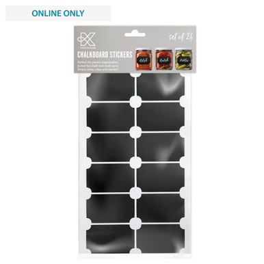 Kates Kitchen Adhesive Chalkboard Labels - 24 Pack | Howards Storage World