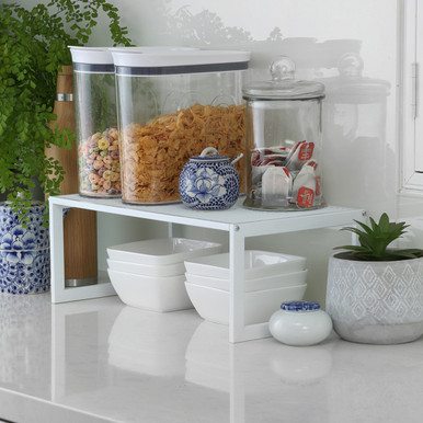 WilliamsWare Deep Stackable Kitchen Shelf 45cm Wide - White | Howards ...