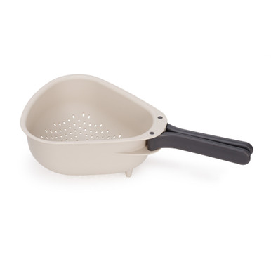 Droplet Large Plastic Folding Colander in Stone