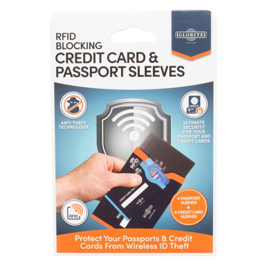 RFID Blocking Credit Card & Passport Sleeves - 10 Pack | Howards Storage World RFID Blocking Credit Card & Passport Sleeves - 10 Pack | Howards Storage World