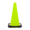 18" Lime Traffic Cone With Black Base PVC Revolution Series 1-Piece