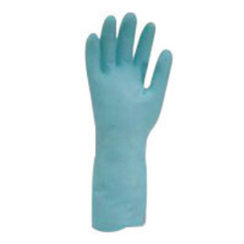 North® by Honeywell Size 11 Blue 13" Flock Lined 15 mil Unsupported Nitrile Chemical Resistant Gloves With Embossed Grip Finish