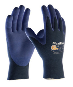 Protective Industrial Products® Large MaxiFlex® Elite by ATG® Ultra Light Weight Blue Micro-Foam Nitrile Palm And Fingertip Coated Work Glove With Blue Seamless Nylon Knit Liner And Continuous Knitwrist