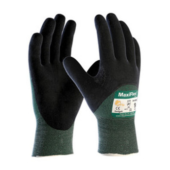 Protective Industrial Products Large Green And Black MaxiFlex® Cut By ATG® Engineered Yarn Cut Resistant Gloves With Continuous Knitwrist And Reinforced Thumb Crotch