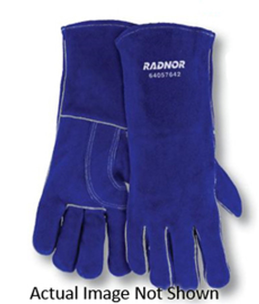 Radnor® Large Bourbon Brown 14" Shoulder Split Cowhide Cotton/Foam Lined Insulated Welders Gloves With Reinforced, Wing Thumb