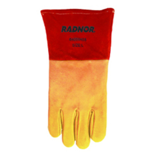 Radnor® Large Premium Grain Pigskin MIG/TIG Welders Glove With 4 1/2" Gauntlet Cuff