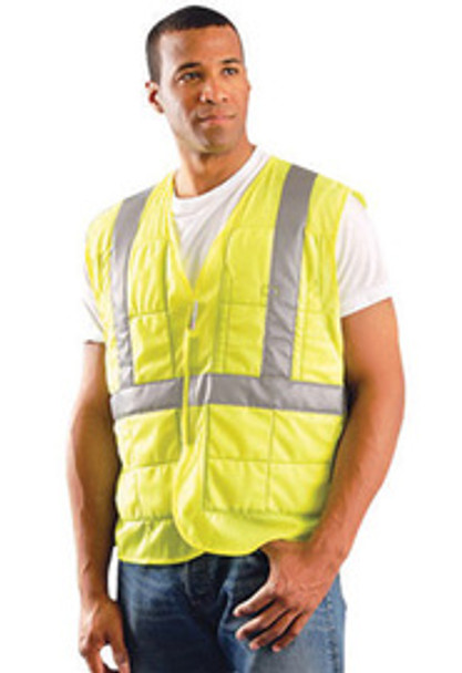 OccuNomix Large - X-Large Hi-Viz Yellow MiraCool® Plus Polyester And Cotton Cooling Vest With 2" Reflective Tape And Inside Pocket