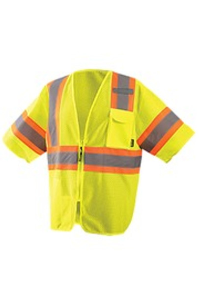 OccuNomix Large Yellow Polyester/Mesh Economy Vest