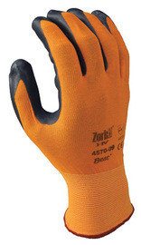 SHOWA BEST 4570-07 Coated Gloves,S,Gray//Orange,PR