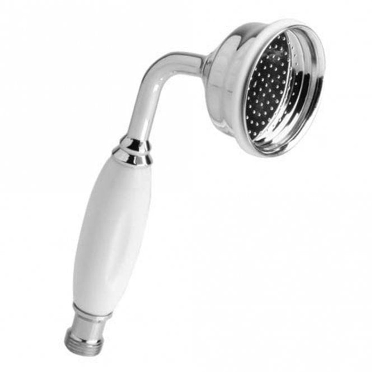 Traditional Shower Head - White/ Chrome