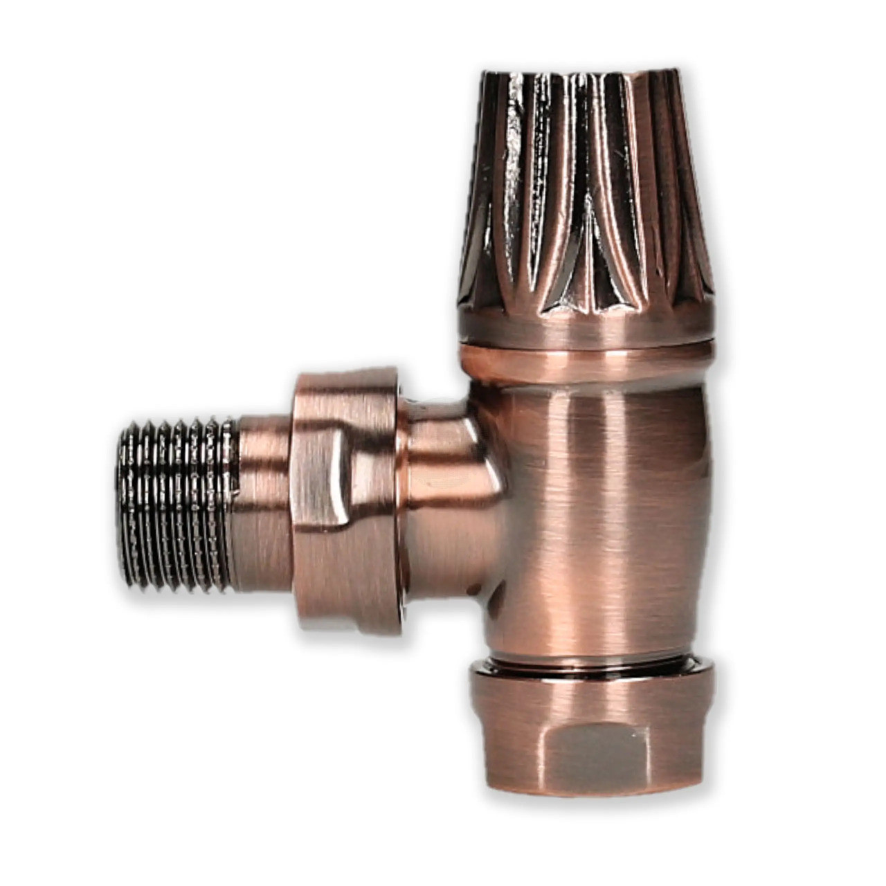 Bentley Manual 15 mm Antique Copper Wheel Head & Lockshield Valve