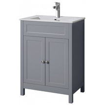 Tailored Grey - Turin Vanity Unit & Ceramic Basin - 600mm