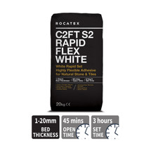ROCATEX C2FT S2 RAPID FLEX WHITE ADHESIVE - 20KG
