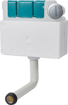 Pneumatic Dual Flush Concealed Cistern with Polystyrene Jacket & Chrome Button (TIS6202)