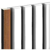 Corlea Walnut & Black 2400mm Grooved End Cap for Slatted Wall Panelling