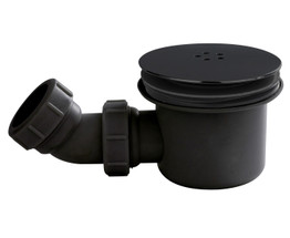 90mm Fast Flow Shower Waste for Pearlstone Shower Trays - Black 90mm Fast Flow Shower Waste for Pearlstone Shower Trays - Black