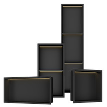 INSL8 Stainless Steel Matte Black Shower Niches – Shelved & Standard Options | With or Without LED Lighting