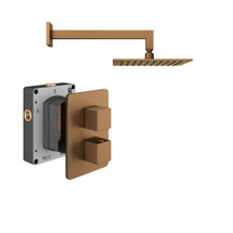 Shower Pack 1 - Square - Brushed Bronze