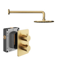 Shower Pack 1 - Round - Brushed Brass