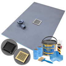 Thermopanel Centre Square Drain Wet Room Shower Tray Former