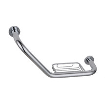 Grab Bar Angled Soap Holder Chrome