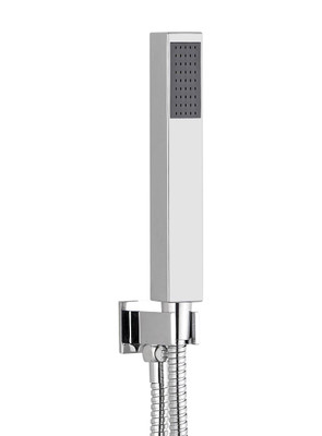 Brass Square Shower Elbow Wall Outlet With Shower Handset-Chrome