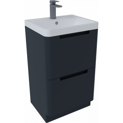 Shadow Grey - Monza Vanity & Basin Floor Standing - 500mm 