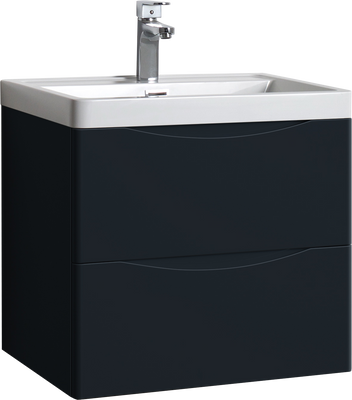 Shadow Grey - Naples Smile Two Drawer - Wall Hung - 600mm 