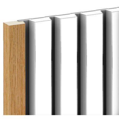 Corlea Oak 2400mm Grooved End Cap for Slatted Wall Panelling