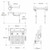 AKW 4000 Series Fold Up Wall Mounted Standard Padded Shower Seat with Arms (Grey) dimensions