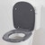 AKW Ergonomic Soft Close Toilet Seat with lid - Mid Grey - Seat