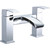Brecon Modern Curve Bath Filler - Chrome