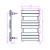 Queenstown Orca Black Designer Towel Radiator - 800 x 450mm-Dimensions