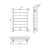 SANSON Ladder Rail Brushed Brass - 800x500mm (TIS2176)-Dimensions SANSON Ladder Rail Brushed Brass - 800x500mm (TIS2176)-Dimensions